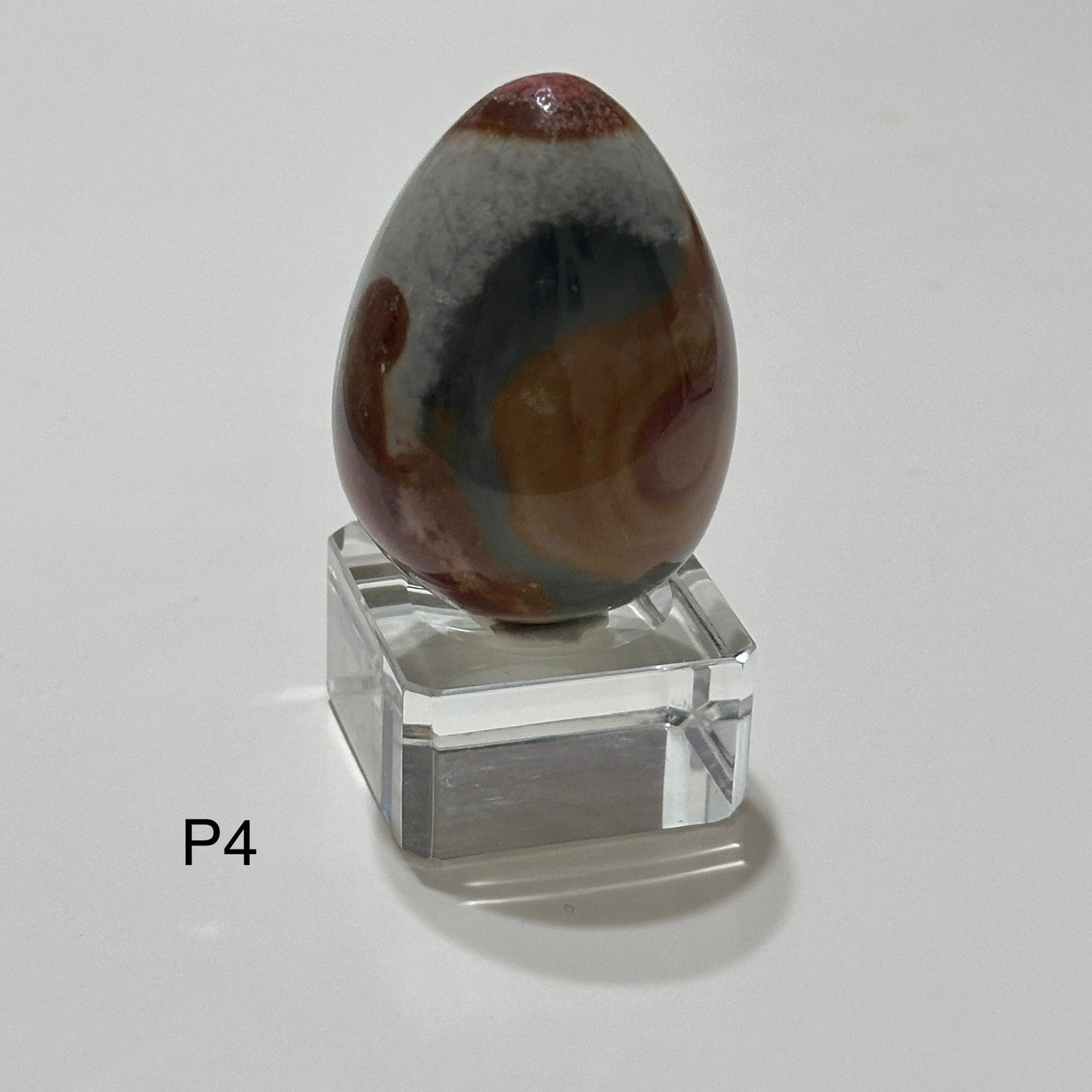 Mini Ocean Jasper Egg with Acrylic Stand (40mm) Brazil