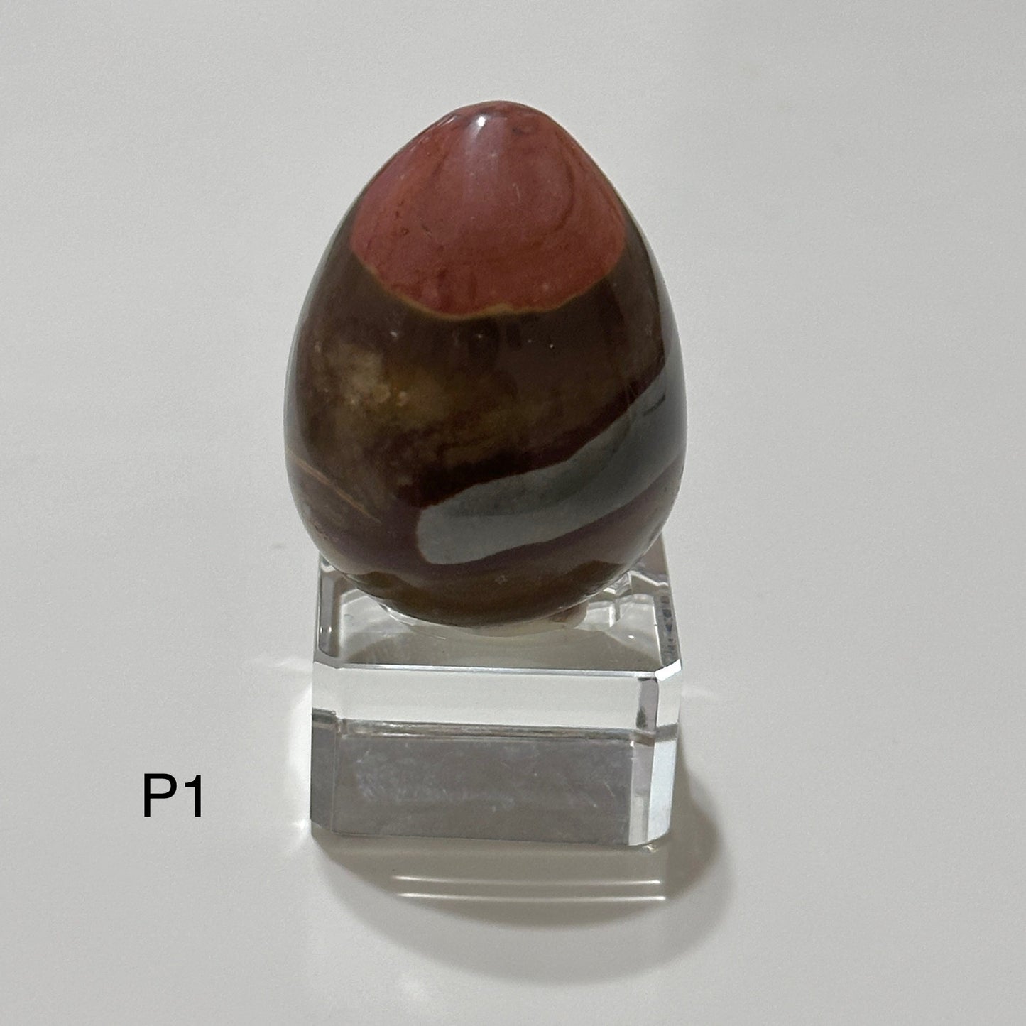 Mini Ocean Jasper Egg with Acrylic Stand (40mm) Brazil