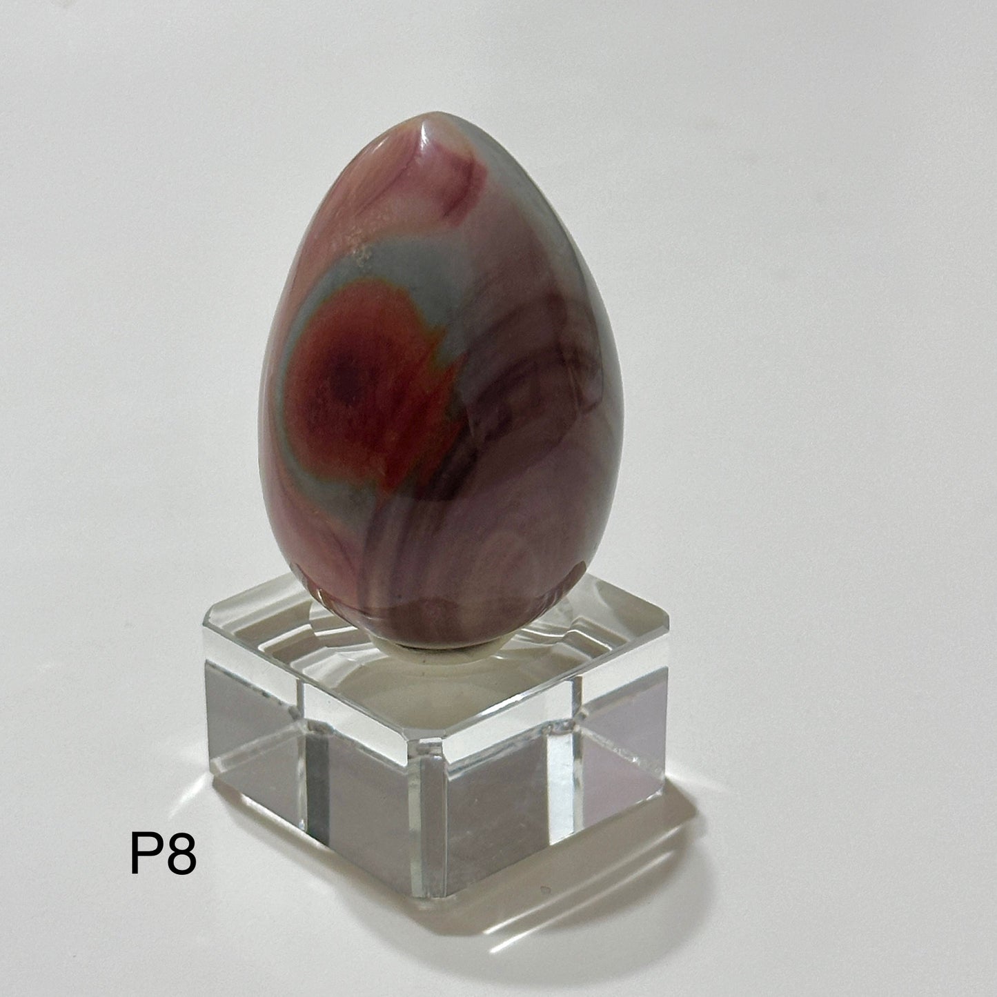 Mini Ocean Jasper Egg with Acrylic Stand (40mm) Brazil