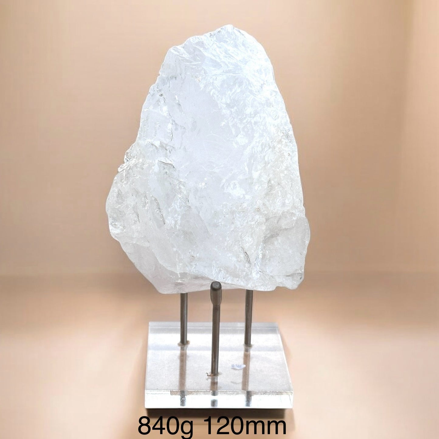 Clear Quartz Natural Raw (Large) Brazil (AAA Grade) with Acrylic stand