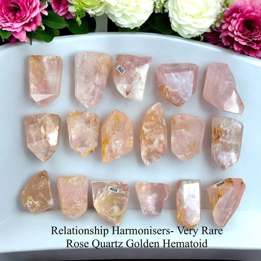 Rose Quartz Hematoid Free Form (Relationship Harmoniser) Brazil Very Rare!