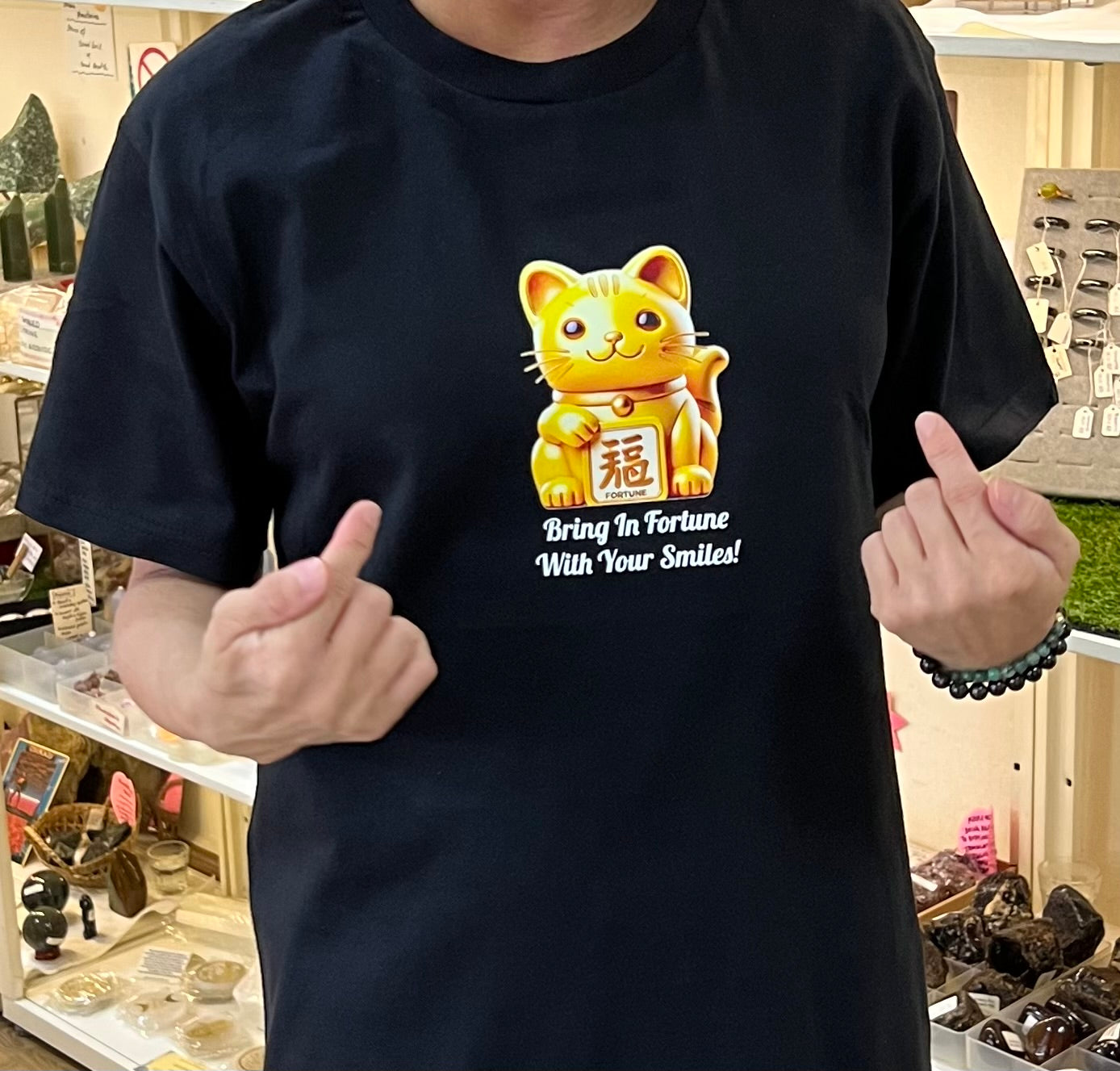 Golden Fortune Cat (Shirts of Fortune) by Fort M Treasures