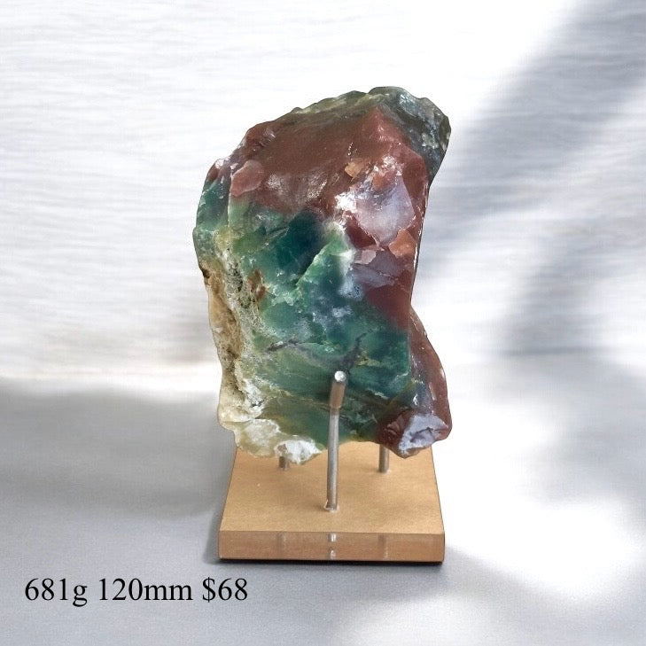 Ocean Jasper Raw (Magnetic Flow & Happiness PRE-ACTIVATED STONE) with Acrylic Stand