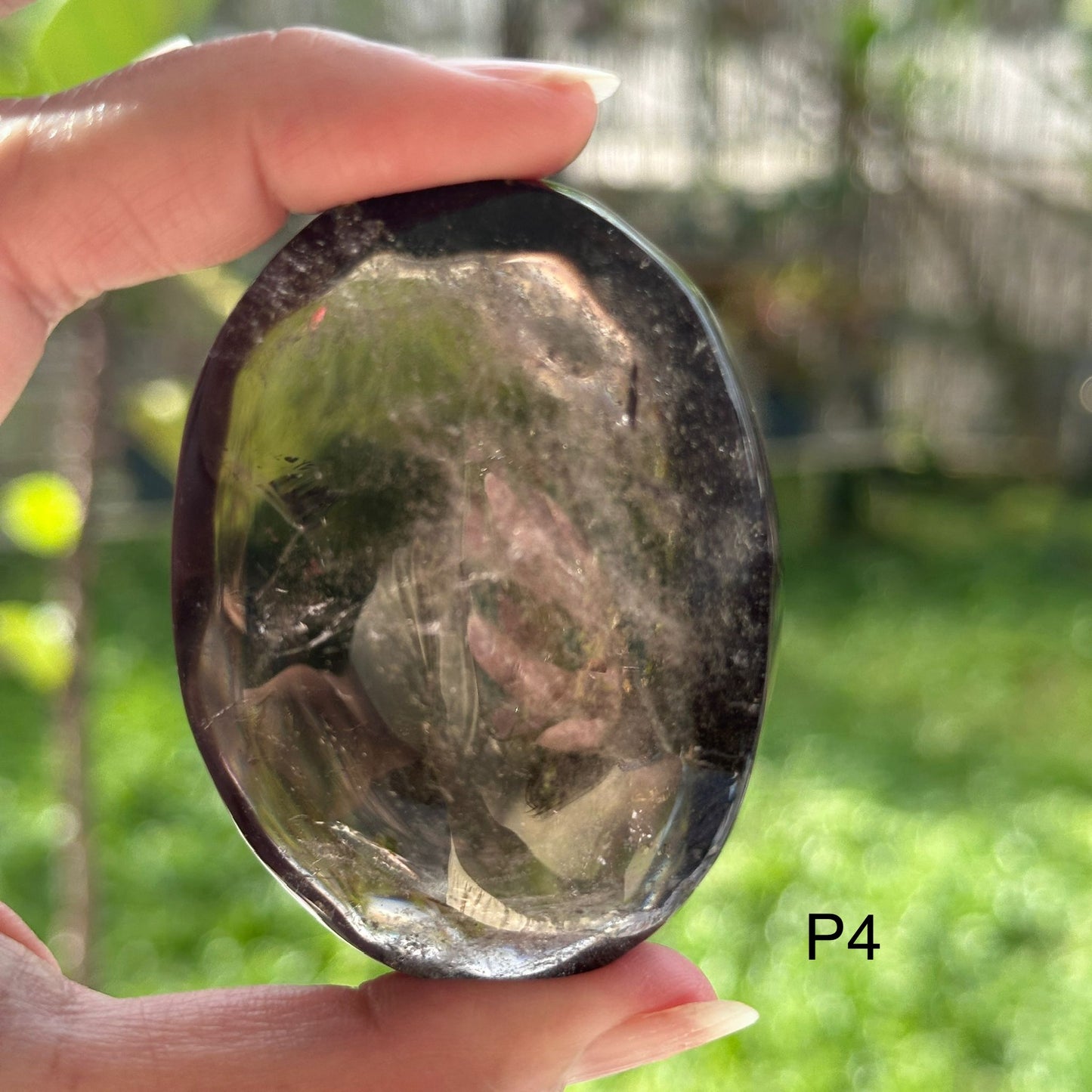 Smoky Quartz Palm Stone AAA (Brazil)