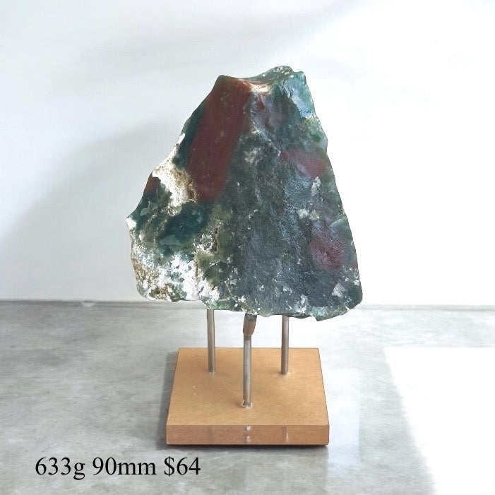 Ocean Jasper Raw (Magnetic Flow & Happiness PRE-ACTIVATED STONE) with Acrylic Stand