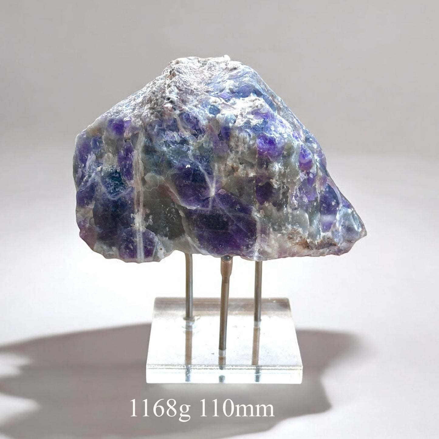 Chevron Amethyst Natural Raw Large with acrylic stand (Brazil)