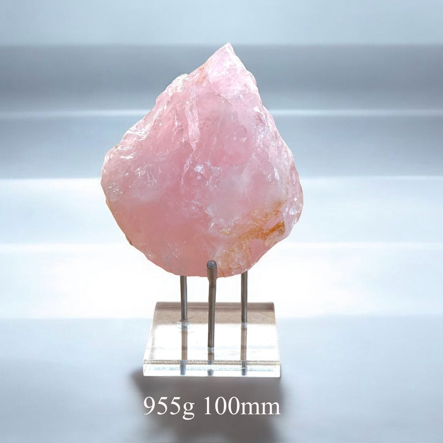 Rose Quartz Large Natural Raw with Acrylic Stand (Brazil)