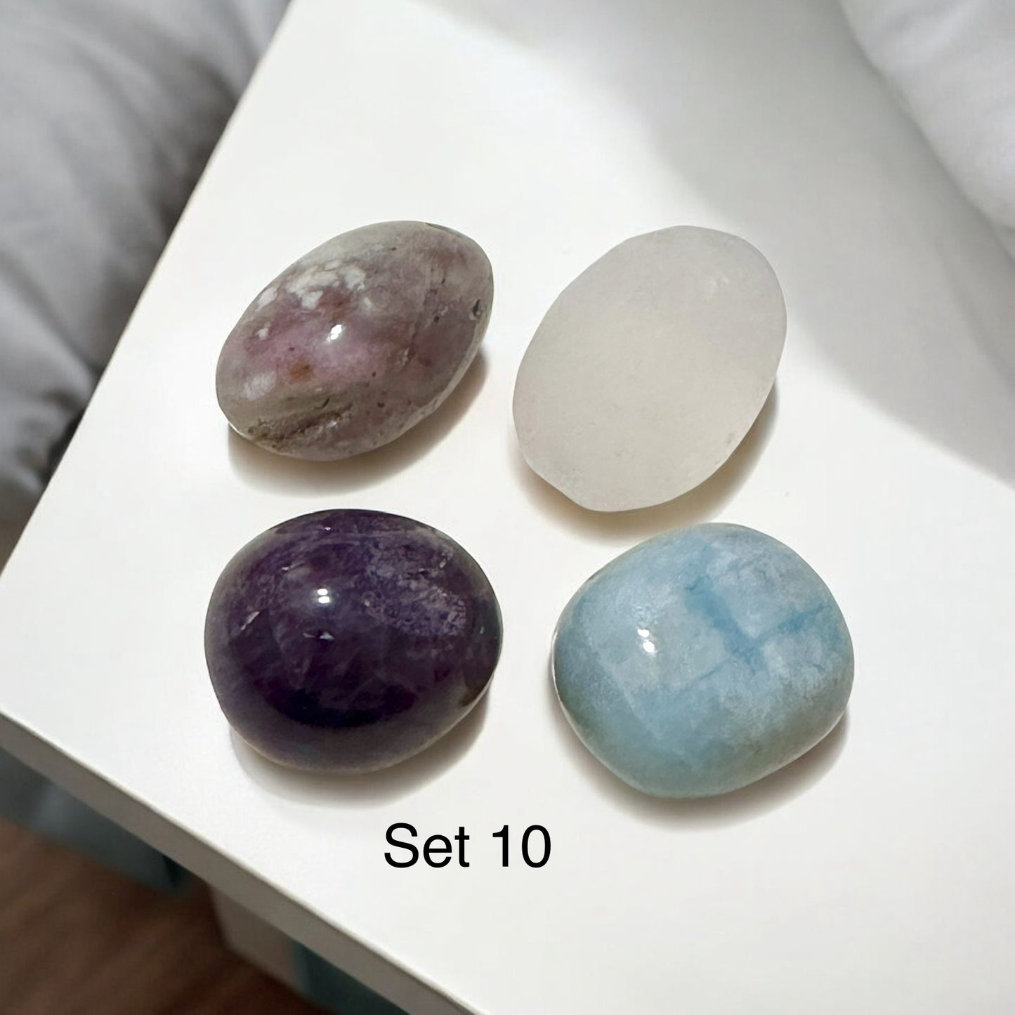 Sleep Well for the Modern World Crystal Set (Amethyst, Aquamarine, Pink Tourmaline, Selenite)