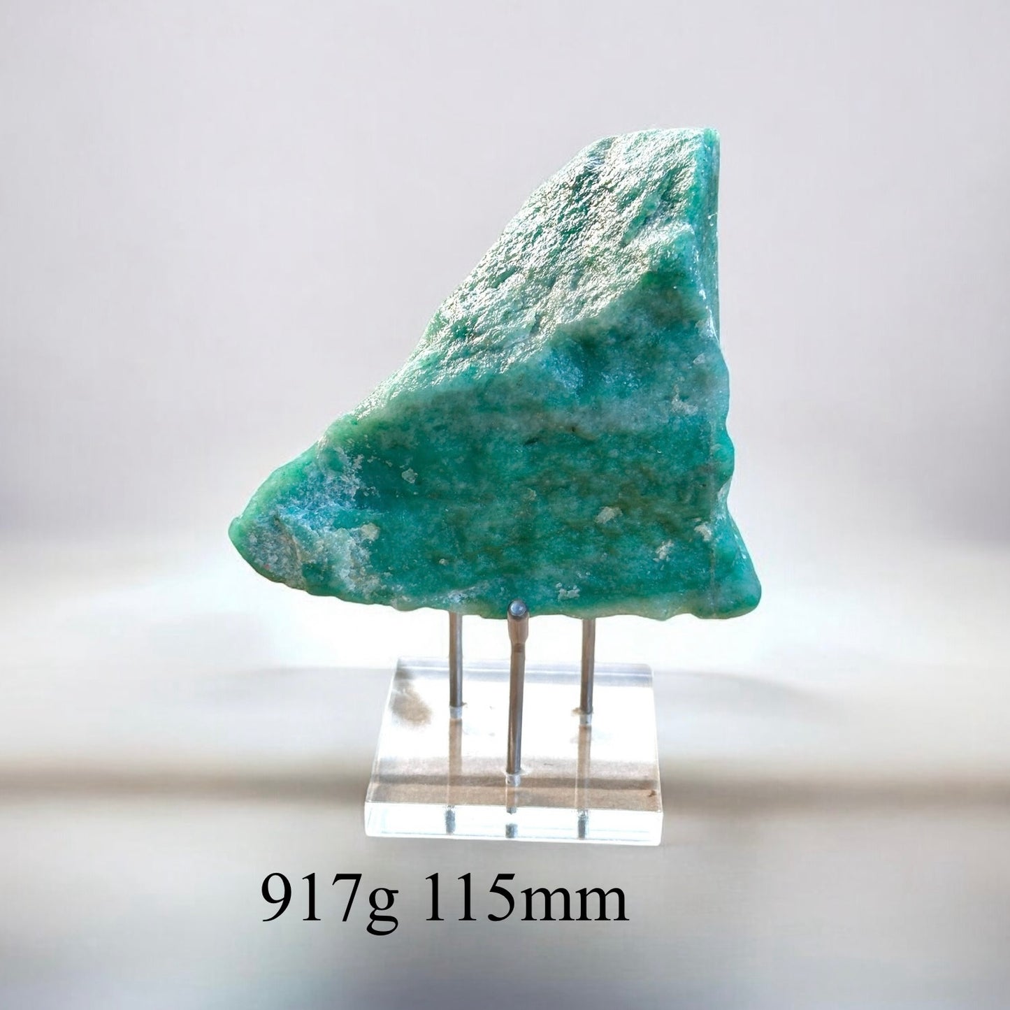 Green Aventurine Raw with Acrylic stand (Large)