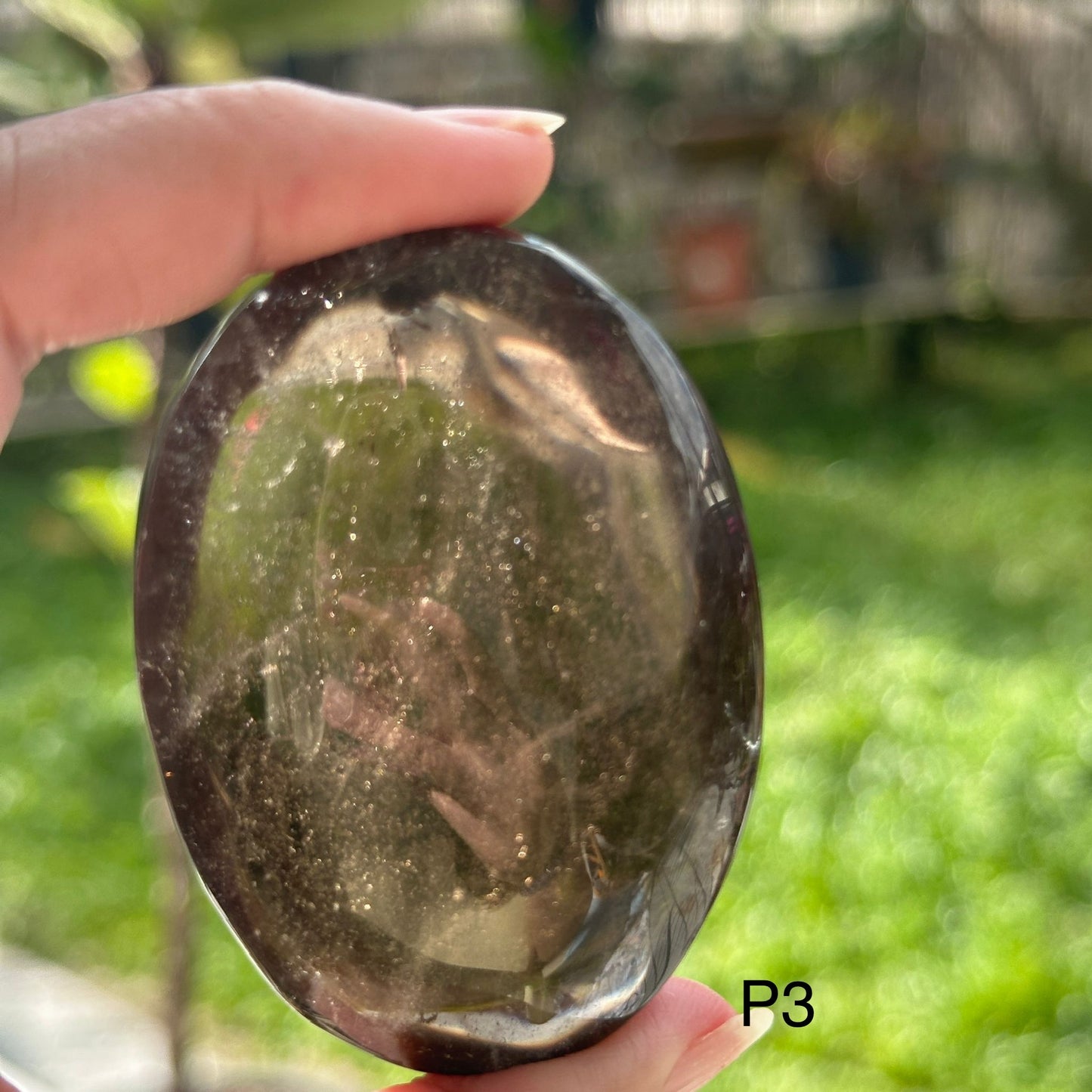 Smoky Quartz Palm Stone AAA (Brazil)