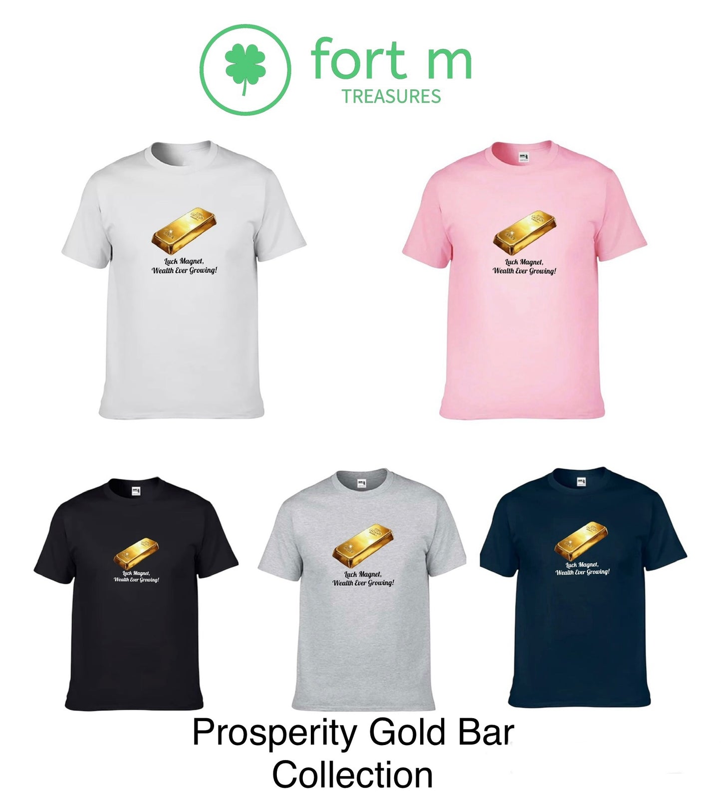 Prosperity Gold Bar (Shirts of Fortune) by Fort M Treasures (Premium Grade)