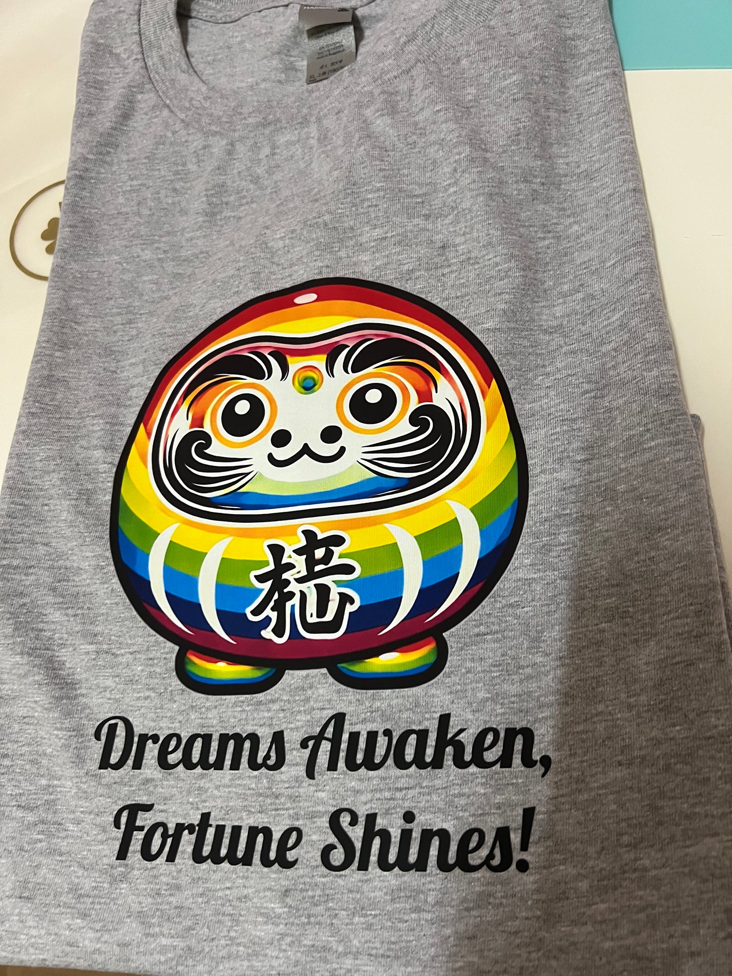 Rainbow Wish Granting Daruma (Shirts of Fortune) by Fort M Treasures