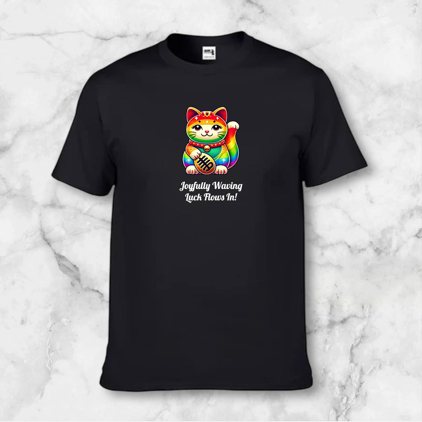 Rainbow Fortune Cat (Shirts of Fortune) by Fort M Treasures