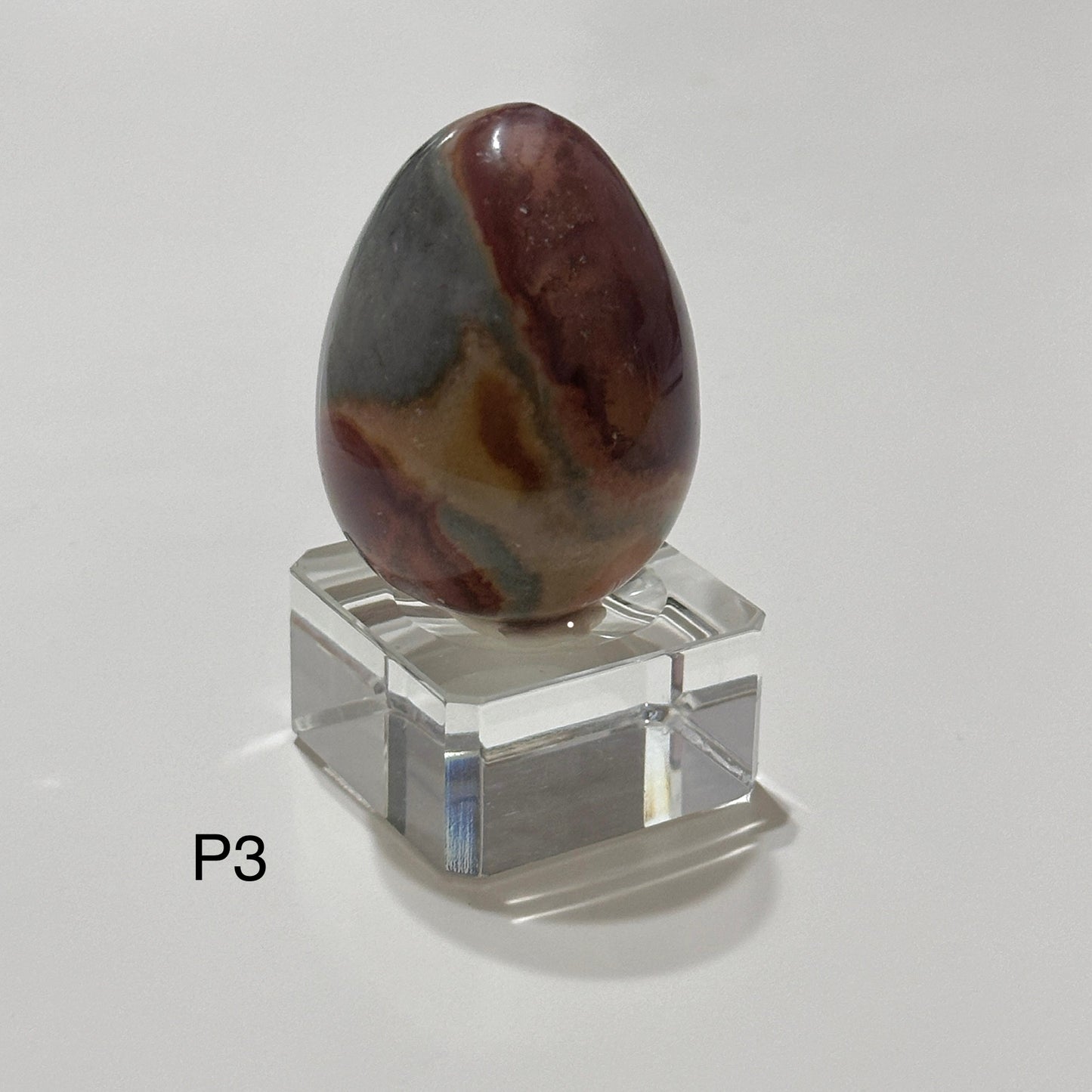 Mini Ocean Jasper Egg with Acrylic Stand (40mm) Brazil