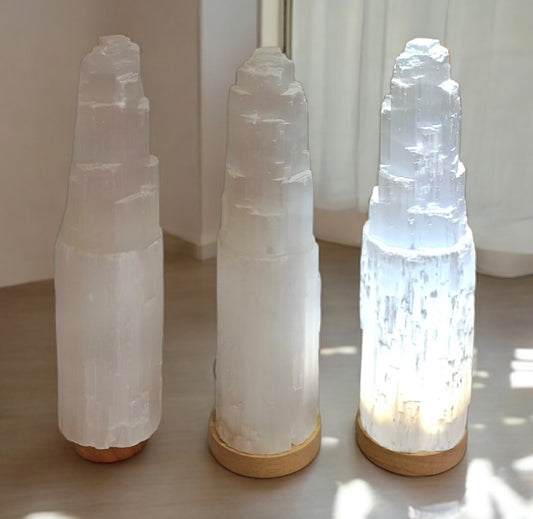 Selenite Lamp 14”