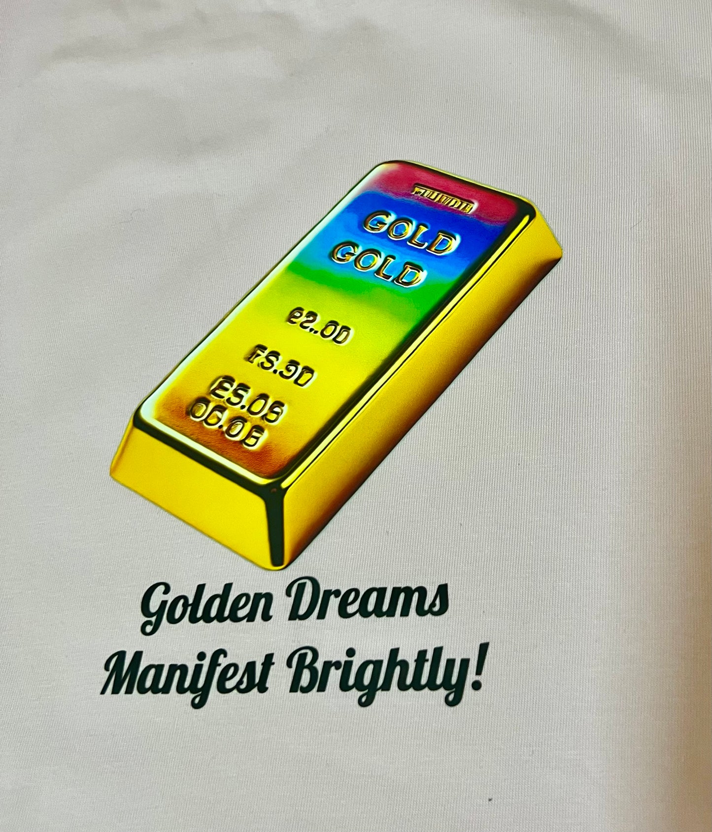 Rainbow Prosperity Gold Bar (Shirts of Fortune) by Fort M Treasures