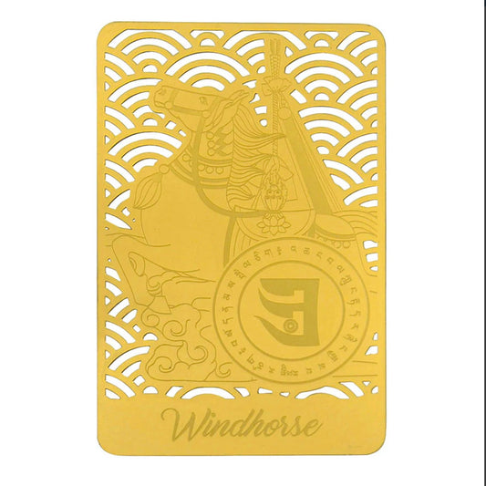 Windhorse Talisman Gold Card (Feng Shui)