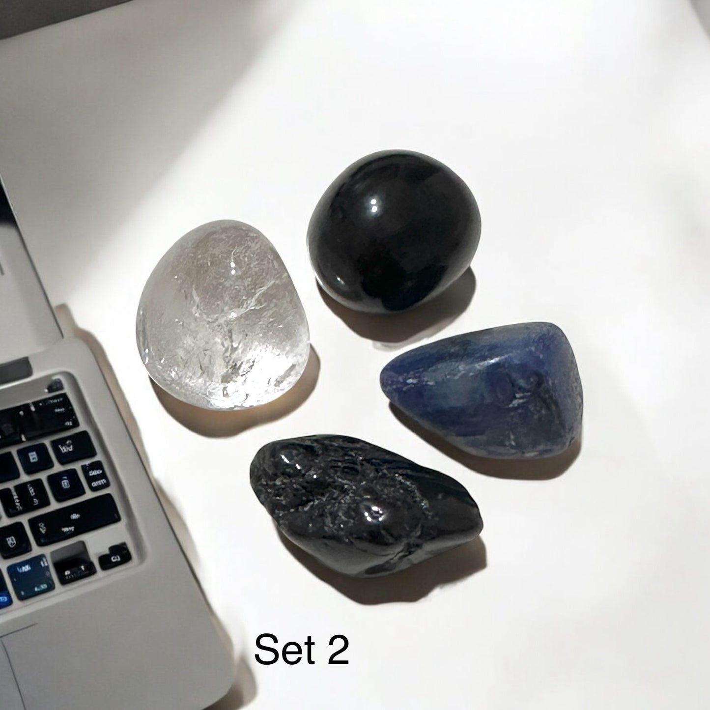 Cyber Protection Crystal Set (Black Tourmaline, Kyanite, Obsidian, Clear Quartz)