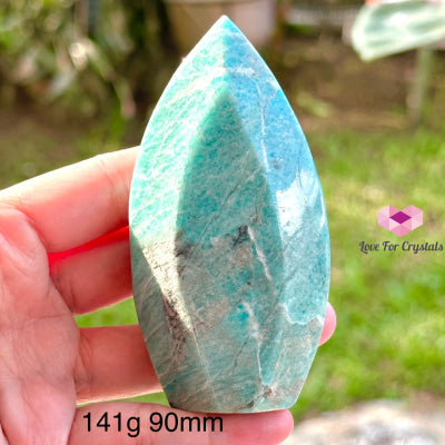 Amazonite Flame Crystal (Brazil) 141G 90Mm Polished Crystal