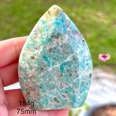 Amazonite Flame Crystal (Brazil) 154G 75Mm Polished Crystal