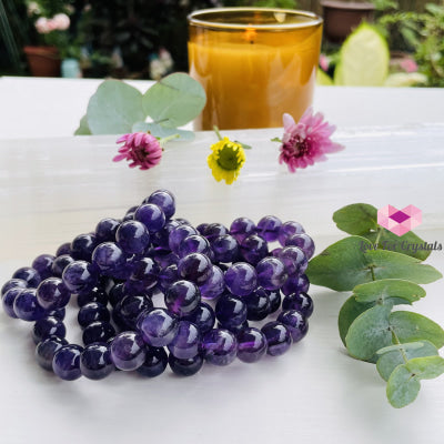 Amethyst 12Mm Bracelet Bracelets & Bangles