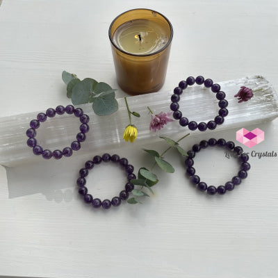 Amethyst 12Mm Bracelet Bracelets & Bangles