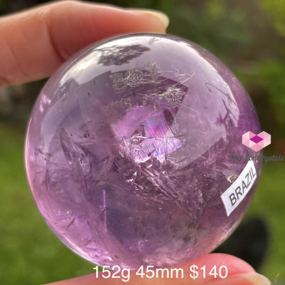 Amethyst Crystal Sphere (Aaa) Brazil 152G 45Mm Polished Stones