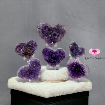 Amethyst Druse Heart (Uruguay)With Stand