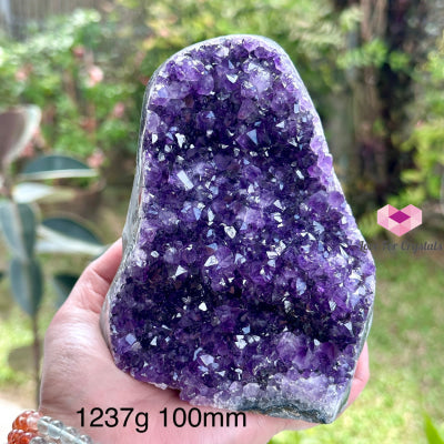 Amethyst Geode Druse (Brazil) Aaaa Grade 1237G 100Mm Raw Crystals