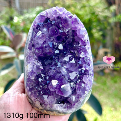 Amethyst Geode Druse (Brazil) Aaaa Grade 1310G 100Mm Raw Crystals