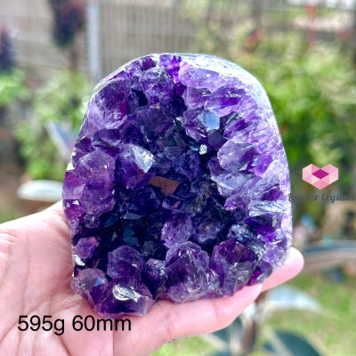 Amethyst Geode Druse (Brazil) Aaaa Grade 595G 60Mm Raw Crystals