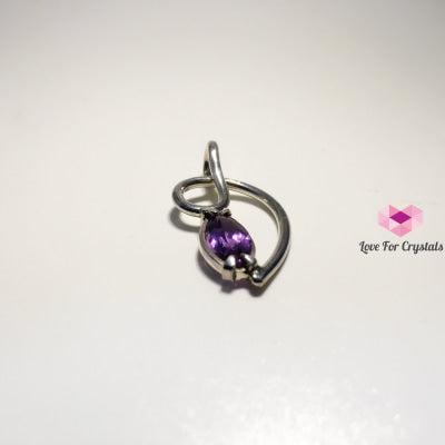 Amethyst Pendant In 925 Silver (10Mm Stone) Pendants & Necklaces