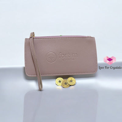 Attract Money Wallet By Fort M Treasures (With 3 Lucky Coins) Light Purple