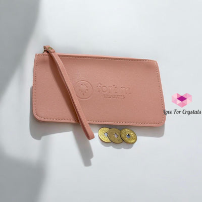 Attract Money Wallet By Fort M Treasures (With 3 Lucky Coins) Pink