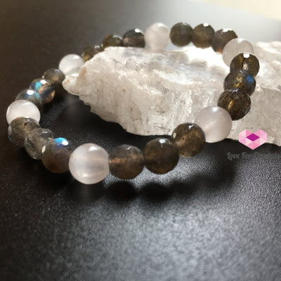 Aura Cleanse Crystal Bracelet (Labradorite & Selenite) Bracelets Bangles