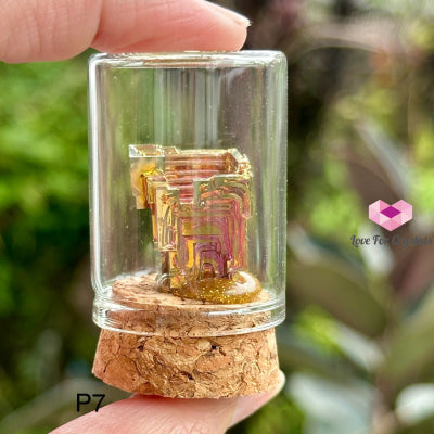 Bismuth In A Bottle (Peru) Photo 7 Raw Crystals