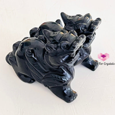 Black Obsidian Pixiu 9Cm (Pair) Crystal Carving