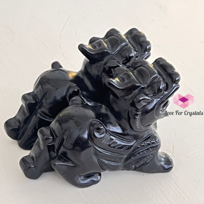 Black Obsidian Pixiu 9Cm (Pair) Crystal Carving