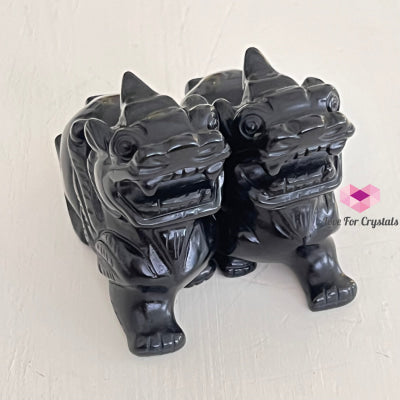 Black Obsidian Pixiu 9Cm (Pair) Crystal Carving