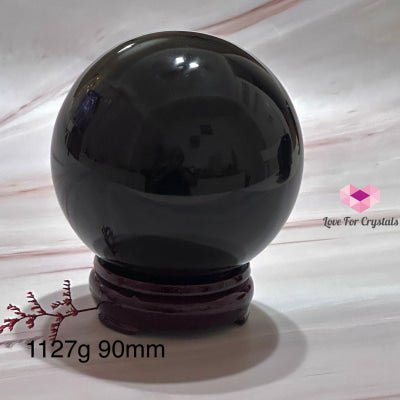 Black Obsidian Sphere (Mexico) 1127G 90Mm