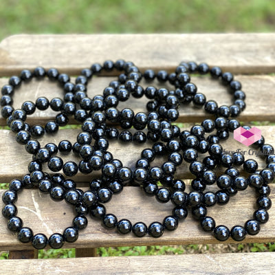 Black Tourmaline 12Mm Bracelet Bracelets & Bangles