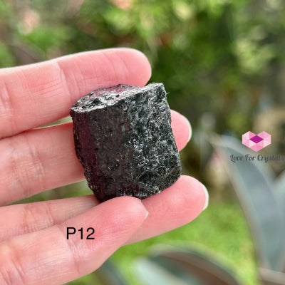 Black Tourmaline Double Terminated Raw (Brazil) P12 Crystals