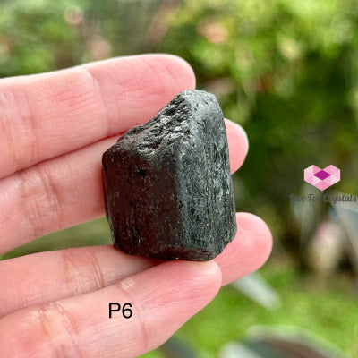 Black Tourmaline Double Terminated Raw (Brazil) P6 Crystals