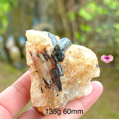 Black Tourmaline On Quartz Matrix (Mineral Gallery)Brazil Raw Stones