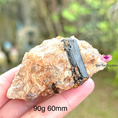 Black Tourmaline On Quartz Matrix (Mineral Gallery)Brazil Raw Stones