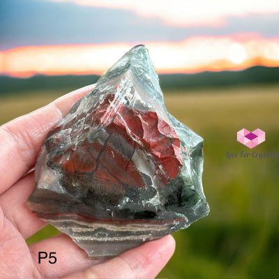 Bloodstone Raw Crystal (Brazil) Photo 5 Crystals