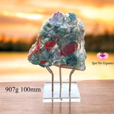 Bloodstone Raw With Stand (Large) Brazil (Special Price!) Aaa Grade 907G 100Mm