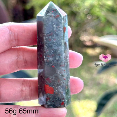 Bloodstone Tower Points (India) 56G 65Mm Polished Crystals