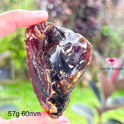 Blue Amber Raw (Aaa Grade) Indonesia (Rare!) 57G 60Mm Stones