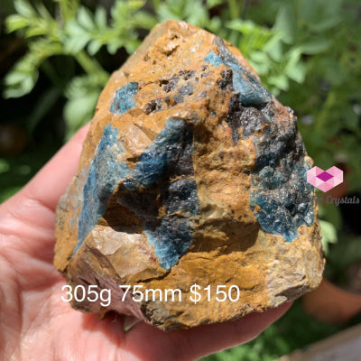 Blue Apatite In Jasper Raw (Brazil) 305G 75Mm Stones